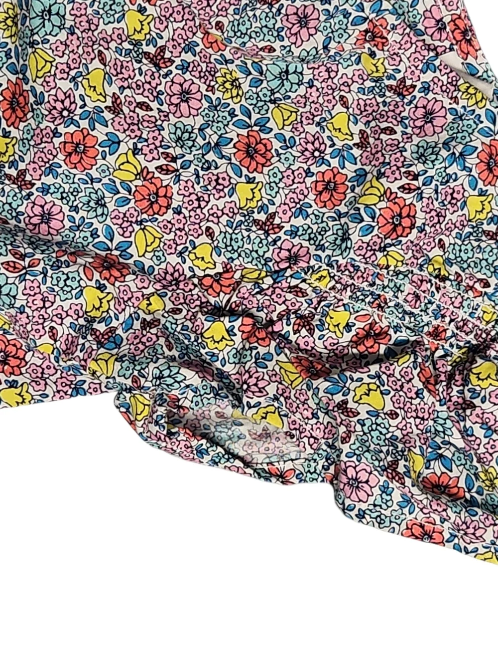 GAP Girl's Floral Flutter Sleeve Top - Pink, Blue, Yellow Size 5 Casual Dressy
